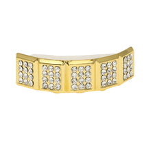 Load image into Gallery viewer, Rhinestone Top &amp; Bottom Gold Grill
