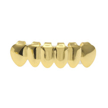 Load image into Gallery viewer, Rhinestone Top &amp; Bottom Gold Grill