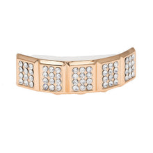 Load image into Gallery viewer, Rhinestone Top &amp; Bottom Gold Grill