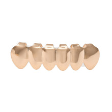Load image into Gallery viewer, Rhinestone Top &amp; Bottom Gold Grill