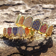 Load image into Gallery viewer, Micro Pave Cubic Zircon Colorful Grillz Set