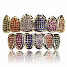 Load image into Gallery viewer, Micro Pave Cubic Zircon Colorful Grillz Set