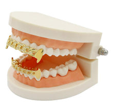 Load image into Gallery viewer, Gold Micro Pave CZ Cubic Zircon Teeth Grillz