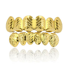 Load image into Gallery viewer, Gold Silver Plated Micro Pave CZ Stones Top &amp; Bottom Grill Set