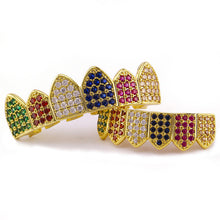 Load image into Gallery viewer, Gold mosaic color Top and Bottom Grillz