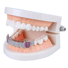Load image into Gallery viewer, 8-tooth Micro-inlaid Cubic Zircon Grill Bottom Row